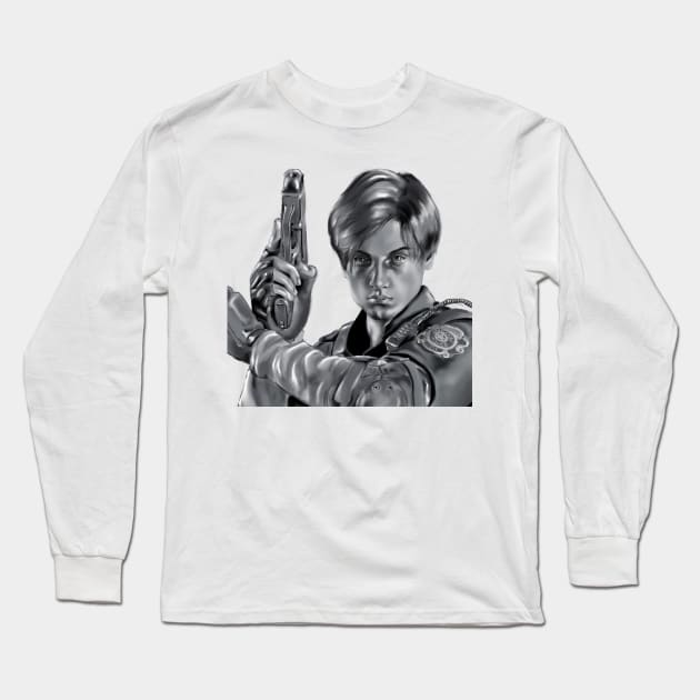 Leon Kennedy - RE2: Remake Long Sleeve T-Shirt by tommyibrado